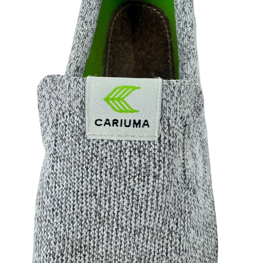 Cariuma IBI Slip-On Grey Bamboo Knit Sustainable‎ Sneakers Womens 7.5